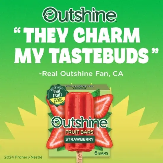 Outshine Strawberry Frozen Fruit Bar - 6ct image {3}