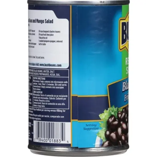 Bush's Reduced Sodium Black Beans - 15oz image {2}