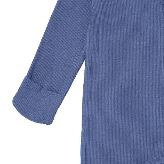 Modern Moments&trade; by Gerber Baby Boys' 2-Pack Sleep 'N Play With Mittens, Light Blue Whale image {4}