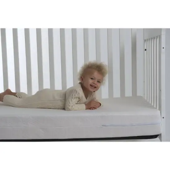 Bundle of Dreams Mini 2-Stage 100% Breathable Crib Mattress - White image {3}