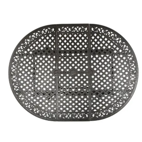 Christopher Knight Home Windley Outdoor Aluminum 5 Piece Expandable Dining Set image {6}