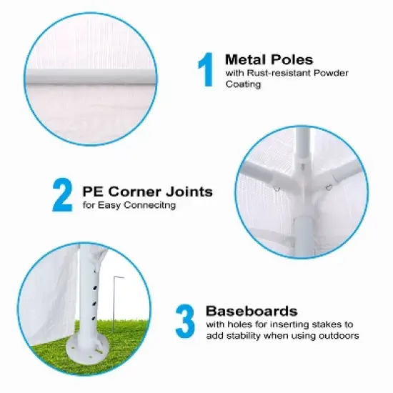 10'x10' Party Tent Commercial Gazebo Tent With 4 Removable Wall Window Zipper Door Portable Canopy Tent For Outdoor Event Wedding Party Bench image {4}