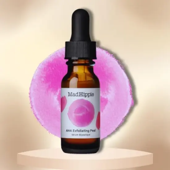 Mad Hippie AHA Exfoliating Peel Travel Size | Contains sixteen actives including alpha hydroxy acids, apple stem cells, and Gigawhite.- (0.5 oz) image {1}