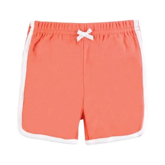 Hudson Baby Girl Shorts Bottoms 4-Pack, Purple Coral image {4}