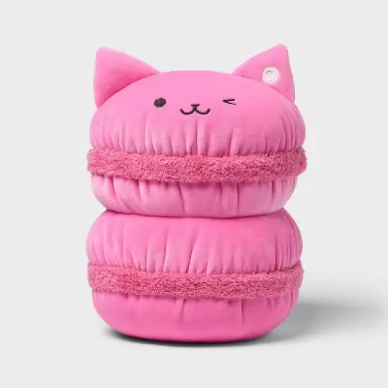 Cat Macaron Light-Up Stuffed Plush Kids' Throw Pillow Pink - Pillowfort&trade; image {4}