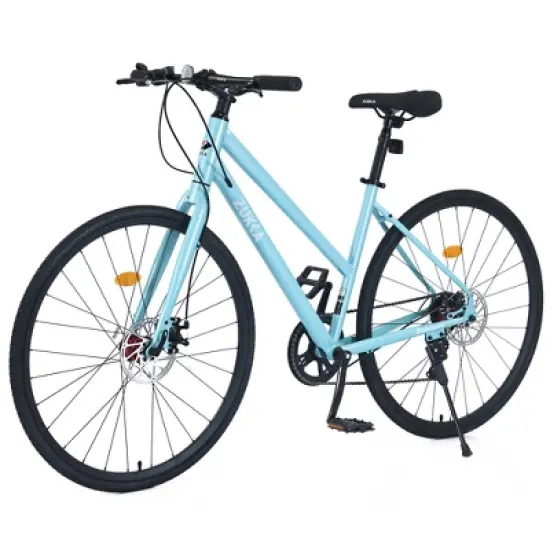 INFURNIC Bicycles, Hybrid bike with 7-speed, City Bicycle For men women, Blue, 68.8"*25.5"*39.9" image {5}