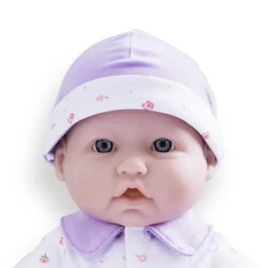 JC Toys La Baby 16" Baby Doll - Purple Outfit with Pacifier image {1}