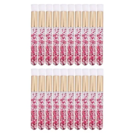 Unique Bargains 20 Pcs Makeup Brush Set, Travel Blending Foundation Contour Concealer Blusher Brush 10x1cm image {6}
