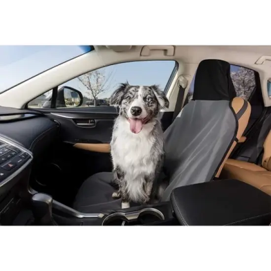 PetSafe Happy Ride Waterproof & Machine Washable Bucket Seat Cover for Pets, Fits Most Vehicles, Grey (52"L x 22"W) image {3}