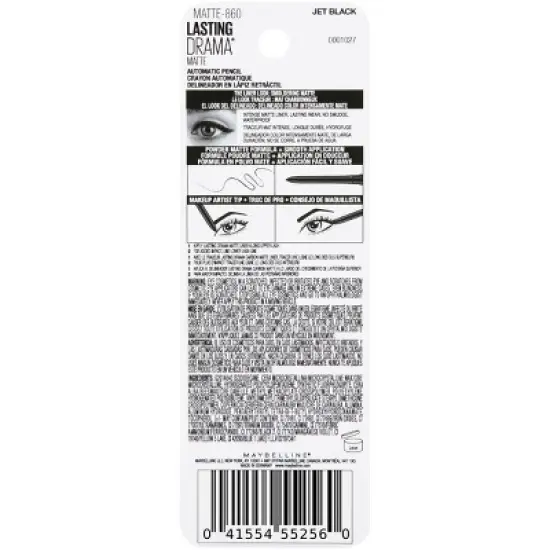 Maybelline Carbon Matte Waterproof Eyeliner 860 Jet Black - 0.01oz image {4}