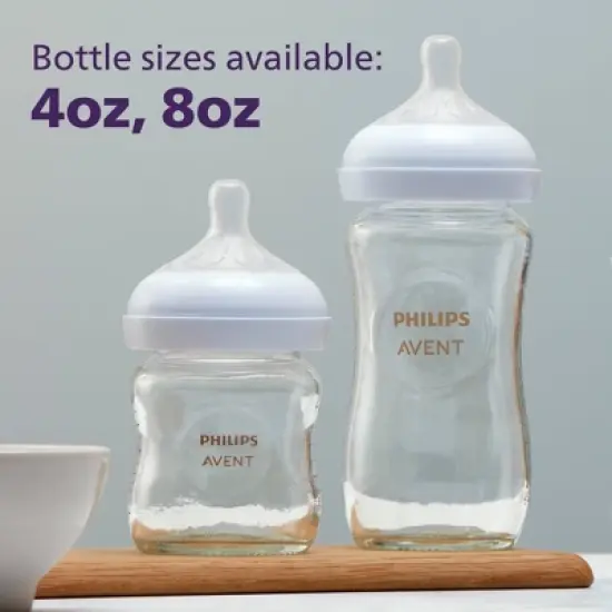 Philips Avent Glass Baby Bottle with Natural Response Nipple - 4oz/3pk image {6}
