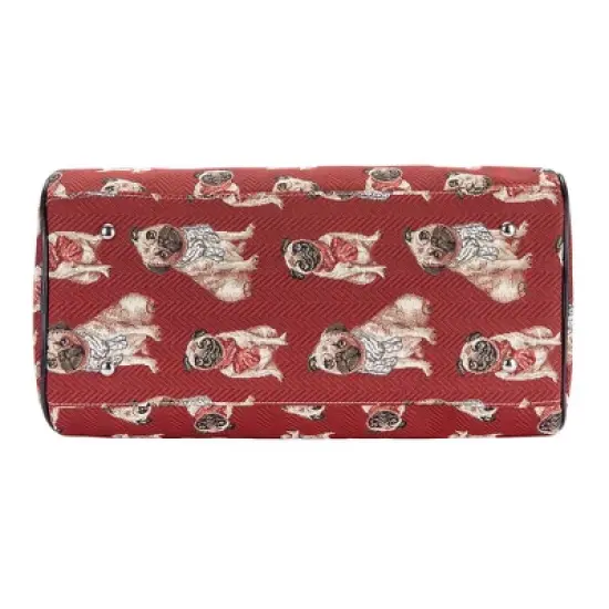 Signare USA Pug Dog Red Travel Bag image {6}