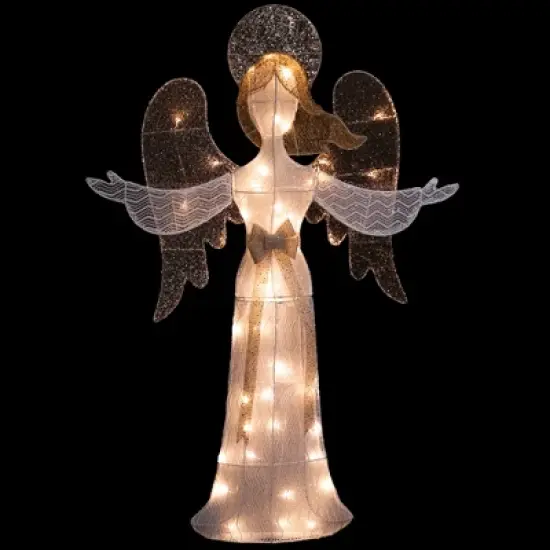Northlight 49.25" LED Lighted White and Gold Angel Christmas Decoration image {6}