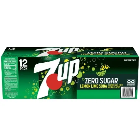 7UP Zero Sugar Lemon Lime Soda - 12pk/12 fl oz Cans image {11}
