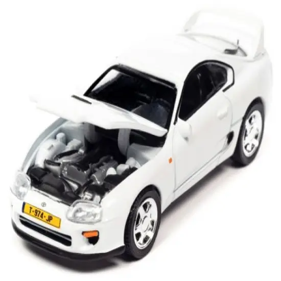 1997 Toyota Supra Super White "Modern Muscle" Limited Edition 1/64 Diecast Model Car by Auto World image {2}
