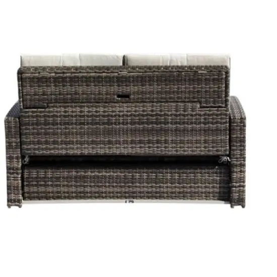 Courtyard Casual Miranda Outdoor Loveseat to Daybed Combo with Cushions image {6}