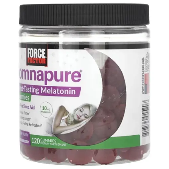 Force Factor Somnapure&reg;, Great Tasting Melatonin Gummies, Dream Berry, 120 Gummies (5 mg per Gummy) image {3}