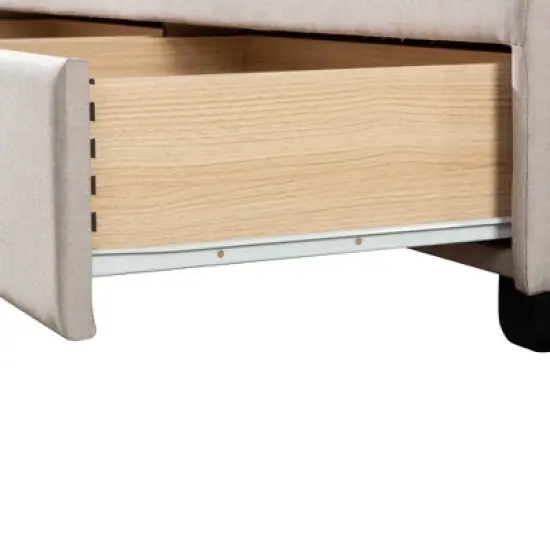 Kiley Upholstered Storage Bed Gray - Hillsdale Furniture image {8}