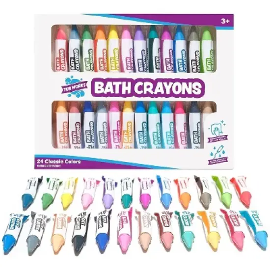 Tub Works Smooth Bath Crayons Bath Toy, 12 Pack image {8}
