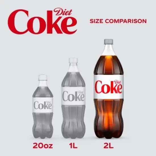 Diet Coke Soda - 2 L Bottle image {3}