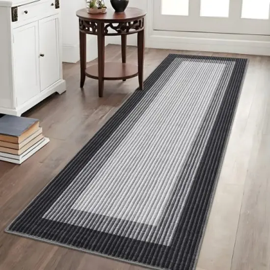 Modern Abstract Area Rug Machine Washable Rug for Living Room, Non-Slip Non Shedding Gradient Soft Carpet, Low Pile Indoor Foldable Printed Rug image {4}