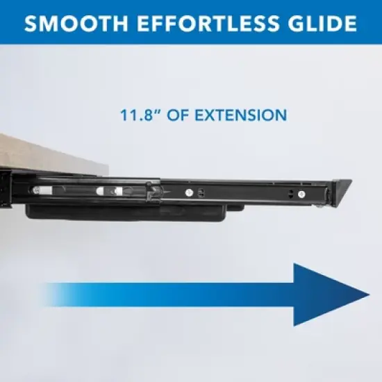 Mount-It! Under Desk Storage - Deep Under Desk Drawer Organizer - Standing Desk Drawer Attachment - 25.8" Width Under Desk Storage Drawer - Black image {6}