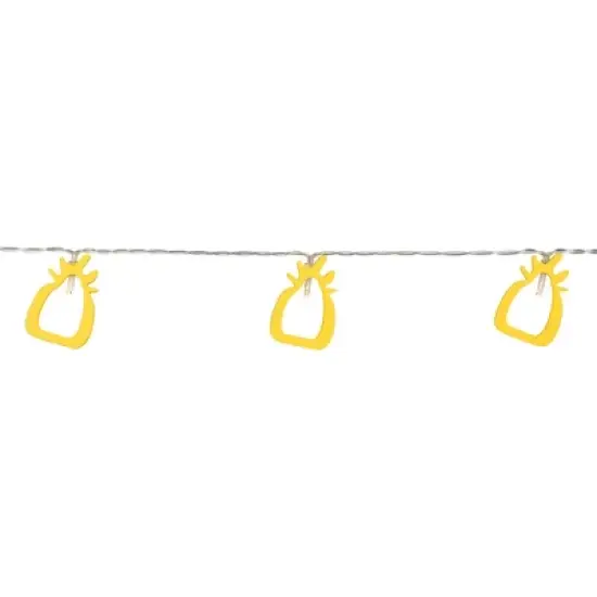 Northlight LED Pineapple Patio Light Set - Yellow - 4' Clear Wire - 10ct image {5}