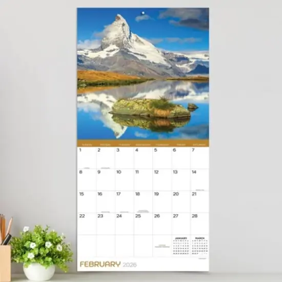 TF Publishing 13.5"x14.5" 2026 Mountains Wall Calendar image {2}