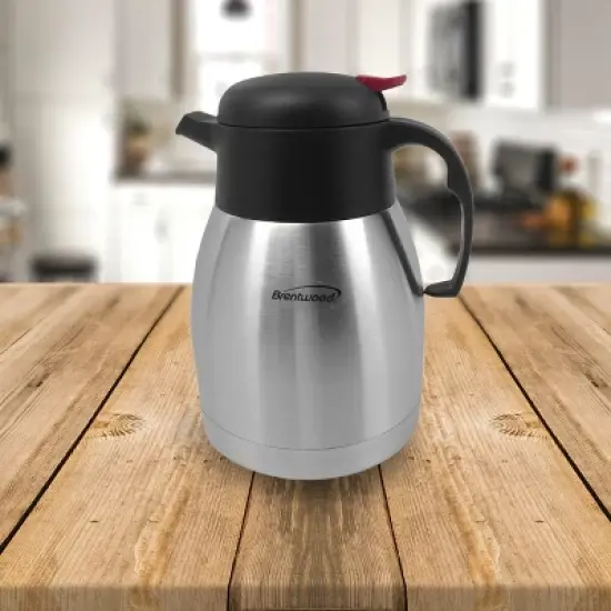Brentwood 1.2L Vacuum Stainless Steel Coffee Pot image {2}