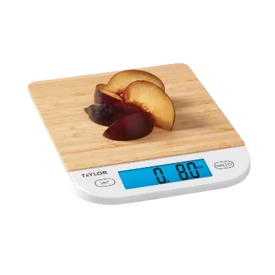 Taylor Digital Kitchen 15lb Food Scale Eco-Friendly Bamboo&nbsp; image {4}