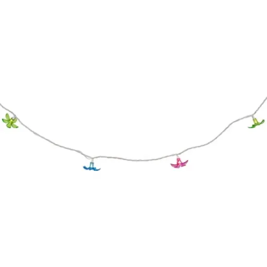 Northlight Flowers Indoor Outdoor Patio Light Set - 9' White Wire - 10ct image {3}