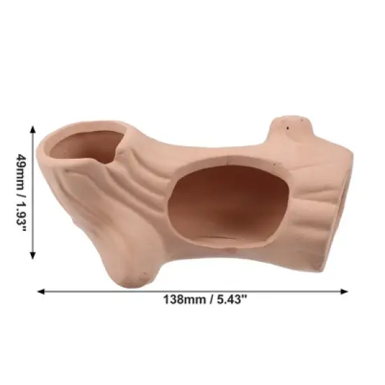 Unique Bargains Ceramic Aquarium Hideaway Rock Cave Fish Tank Decoration Light Brown 5.43"x2.83"x1.93" image {4}