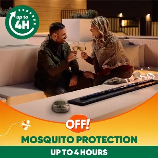 OFF! Mosquito Repellent Outdoor Coil Starter Kit - 100 Sq Ft Coverage, 4hr Duration image {2}