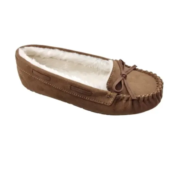 Girls' Cadi Moccasin Slippers - Cat & Jack&trade; Chestnut Brown image {4}