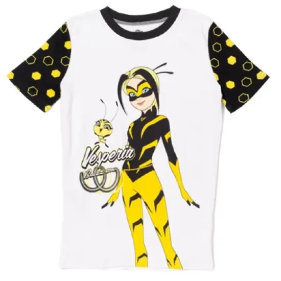 Miraculous Vesperia Girls Pajama Shirt and Shorts Sleep Set Little Kid to Big Kid image {1}