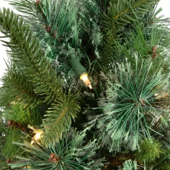 Northlight Pre-Lit Full Ashcroft Cashmere Pine Artificial Christmas Tree - 3' - Clear AlwaysLit Lights image {4}