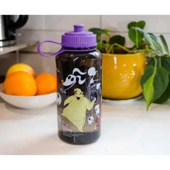 Silver Buffalo The Nightmare Before Christmas Plastic Water Bottle | Holds 34 Ounces image {5}