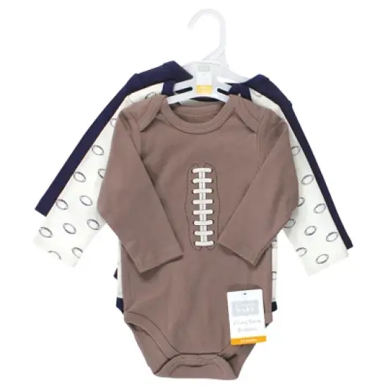 Hudson Baby Infant Boy Cotton Long-Sleeve Bodysuits, Football Mvp image {1}
