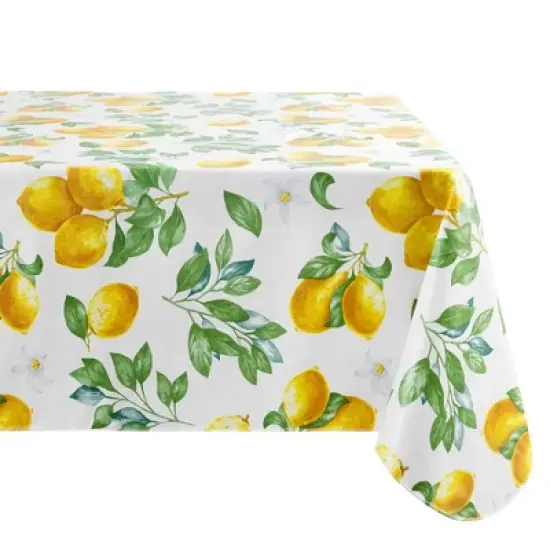 Elrene Vintage Lemon and Citrus Blooms Printed Vinyl Indoor/Outdoor Tablecloth - Elrene Home Fashions image {1}