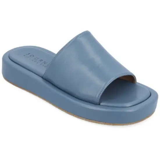 Journee Collection Womens Denrie Tru Comfort Foam Slide Flatform Sandals image {10}
