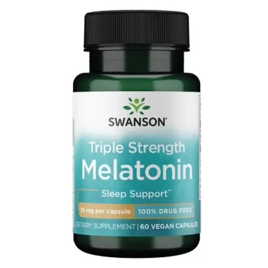 Swanson Dietary Supplements Triple Strength Melatonin 10 mg Capsule 60ct image {6}