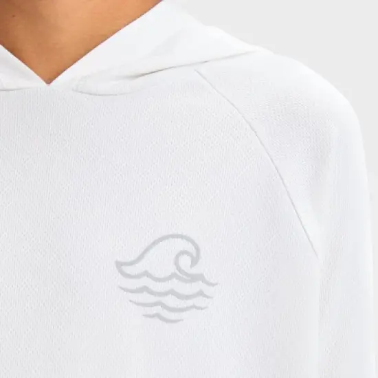Boys' Long Sleeve Wave Hooded Rash Guard Top - art class&trade; image {1}