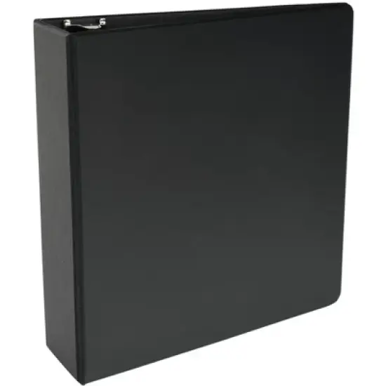 School Smart D Ring Binder, Polypropylene, 3 Inches, Black image {6}
