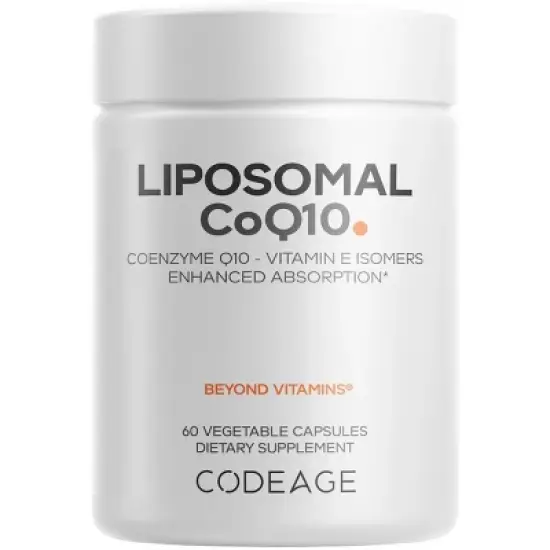 Codeage Liposomal CoQ10 Supplement - 125 mg Coenzyme Q10 with Vitamin E Isomers Tocopherols- 60ct image {15}