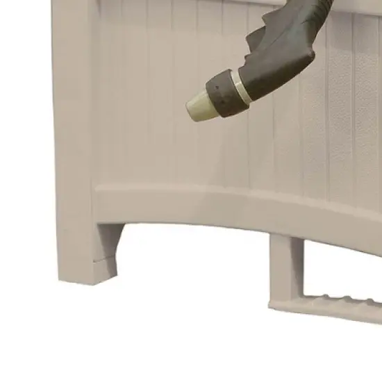 Suncast CPLPHH100D Hideaway 100' Resin Garden Hose Reel for 5/8" Hoses, Taupe image {3}