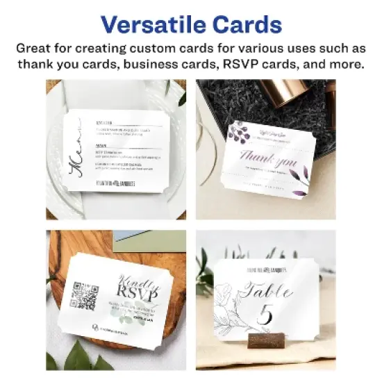 Avery Printable Scalloped Postcards, 4.25" x 5.5", Glossy White, 50ct image {2}