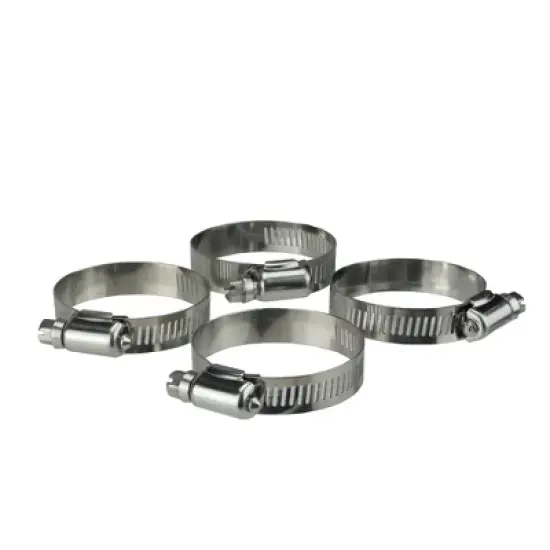 Northlight 2.75" Stainless Steel Adjustable Swimming Pool Hose Clamps - Set of 4 image {3}