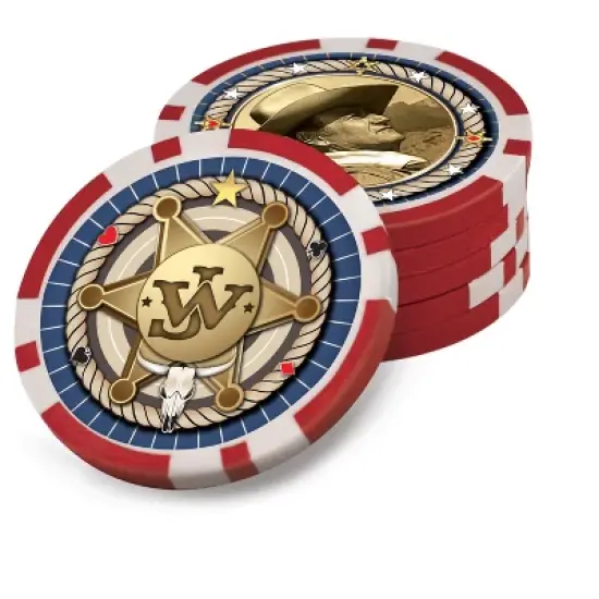 MasterPieces Casino 300 Piece Collectible Poker Chips Set - John Wayne Theme image {3}