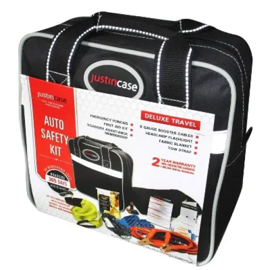 Deluxe Safety Kit Black - Justin Case: Auto Emergency Preparedness with Jumper Cables & Camping Essentials image {3}