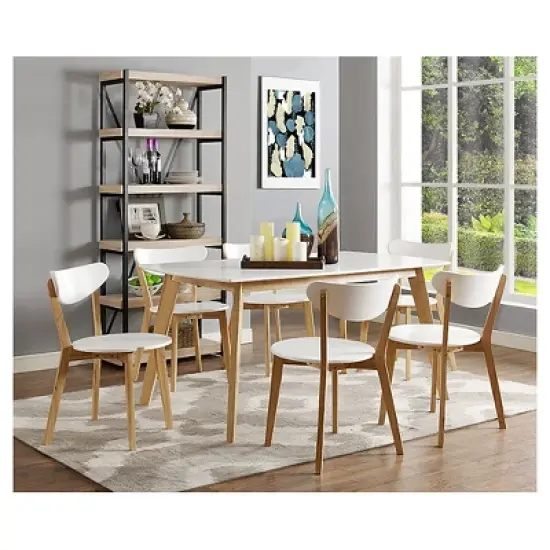 59" Retro Modern Wood Kitchen Dining Table - Saracina Home image {3}